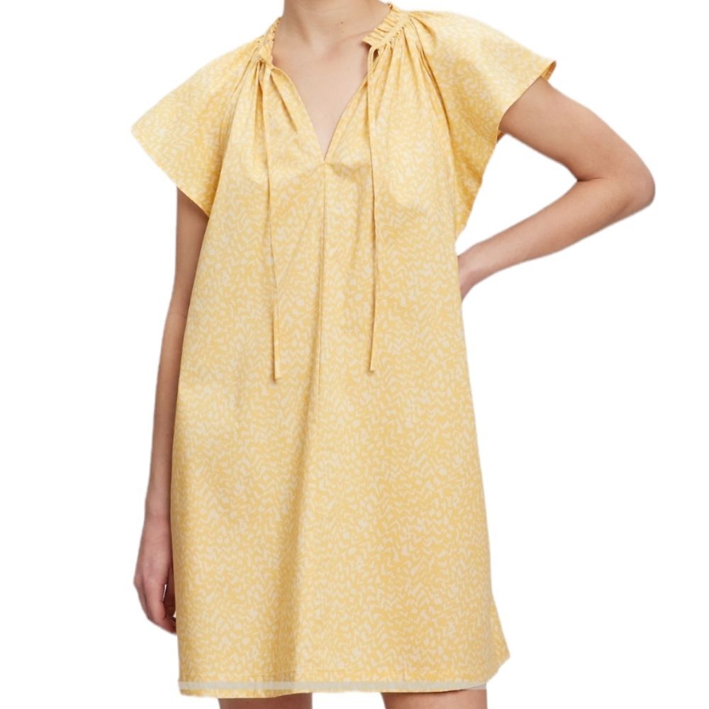 GAP Printed Tie-Front Flutter Sleeve Dress SIZE XXS